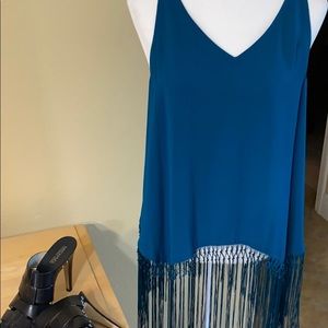 Blue top With Fringe